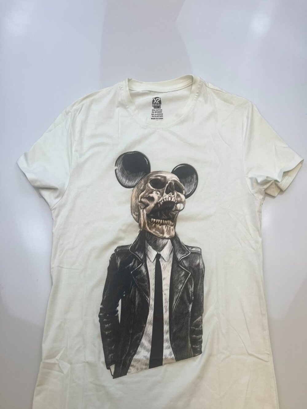 XRAY White Skeleton Graphic T-shirt N137-20